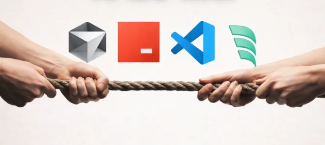 Illustration depicting the tension between AI-generated code and human expertise in software development